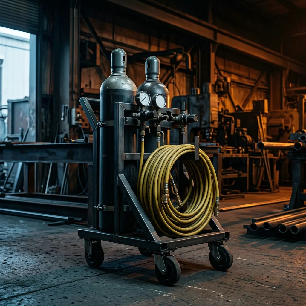 Breathing air cylinders and regulators for pneumatic tools